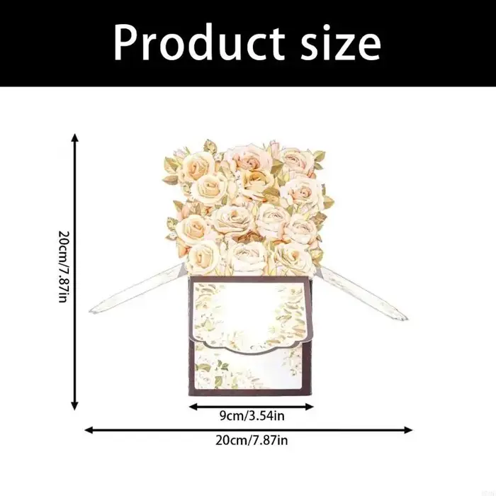 Carte d'arrangement floral artistique fabriquée à main