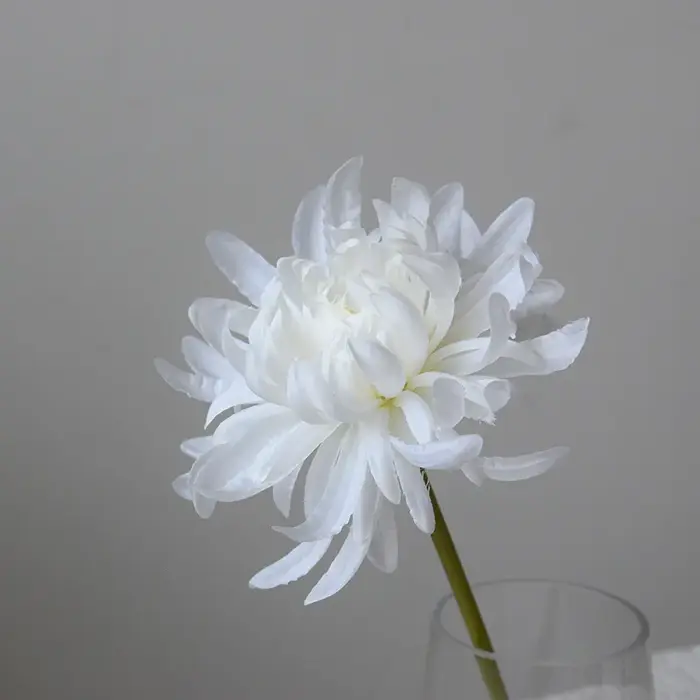 15/20 pièces de chrysanthèmes artificiels en soie bleus, fleurs artificielles pour la décoration de 