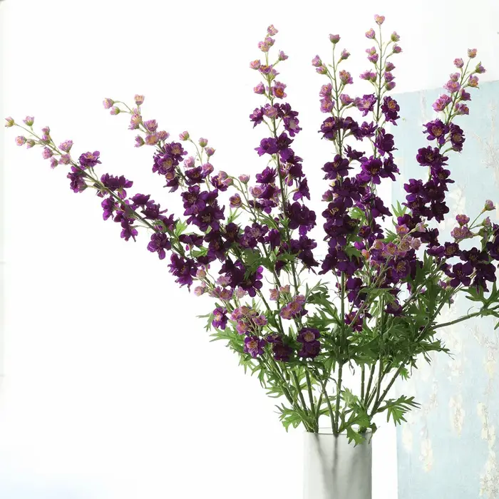 1 pièces artificielle Larkspur Delphinium Ajacis Delbine Poisonweed fleurs en soie décor à la maison cadeau F1517