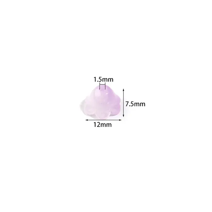 Perles colorées du muguet, 50 pièces/lot, perles en verre, fleur, perles d'espacement, amples pour la fabrication de bijoux, accessoires de bricolage