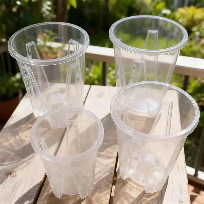 Pots à orchidées avec stémodes, respirants et à fentes, pour le jardinage et le contrôle des racines, pour Phalaenopsis, plantes feuillues et succulentes (1 à 4 pièces)