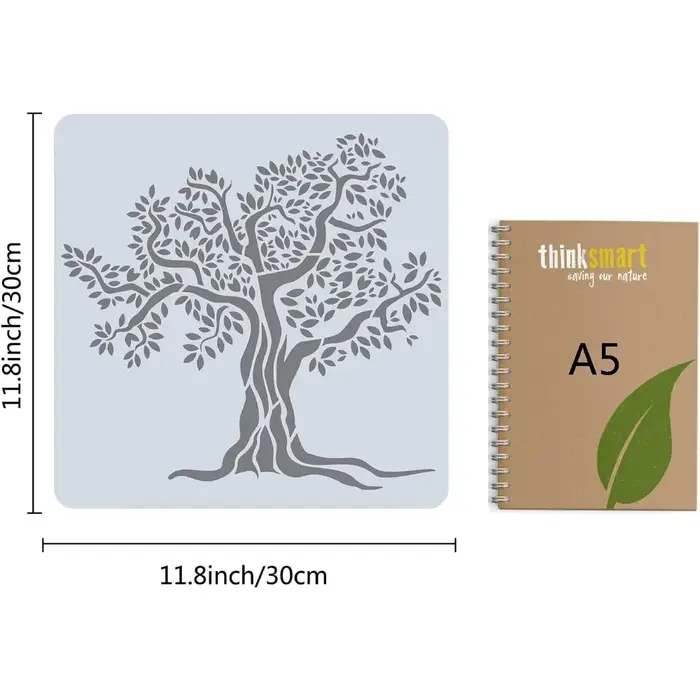 Grand modèle de pochoir d'arbre de vie 12x12 pouces