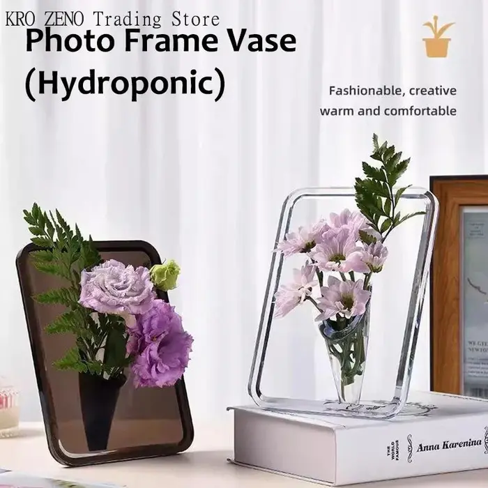 🔝 Vase à fleurs en acrylique transparent