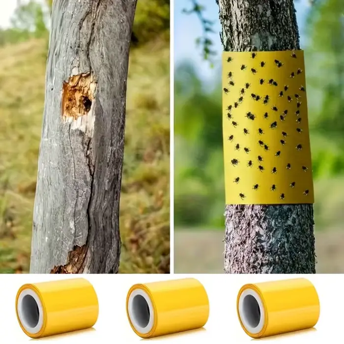 Ruban adhésif Double face jaune anti-insectes