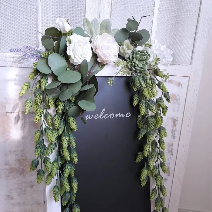 Guirxiété de Vigne de Fleurs de Houblon Artificielles