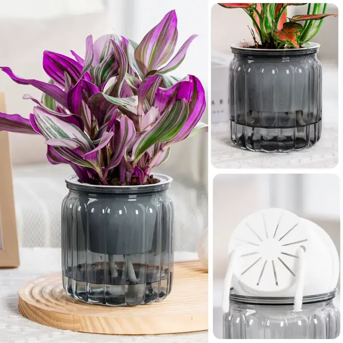Pots de fleurs en plastique pour table