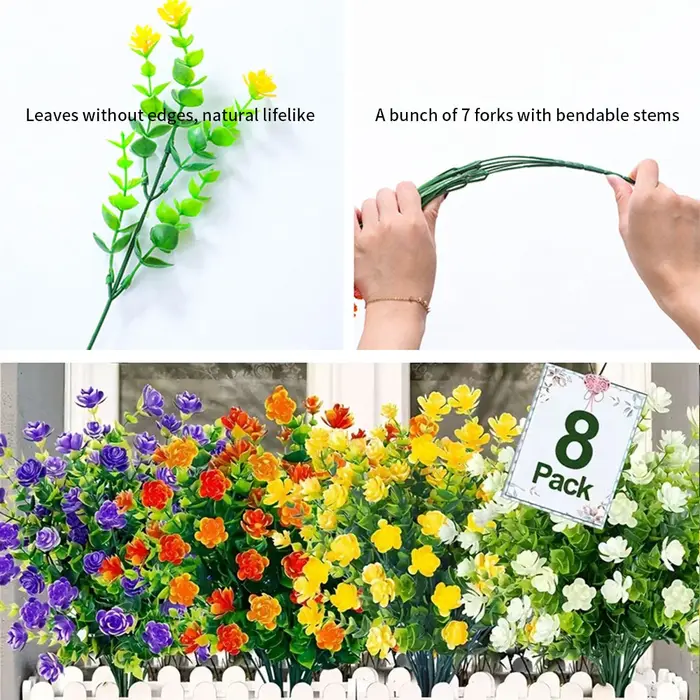 Lot de 1/3 fleurs artificielles
