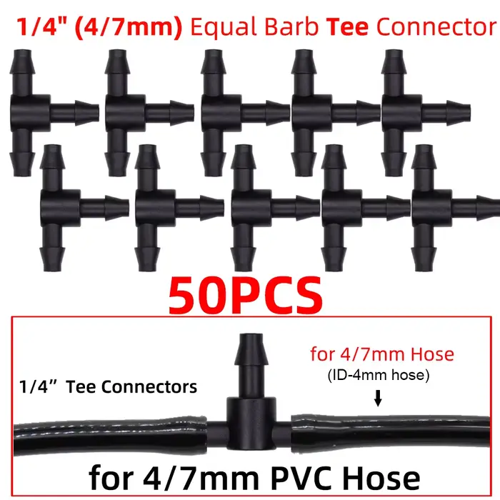 Connecteurs de tuyau d'arrosage de jardin 4/7mm, raccords d'irrigation goutte-à-goutte, raccords pou