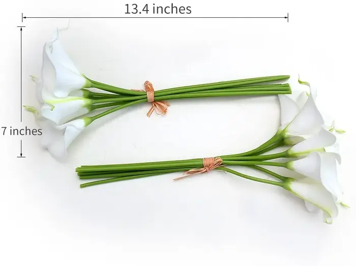 Calla Lily-Bouquet de fleurs artificielles en latex de PVC