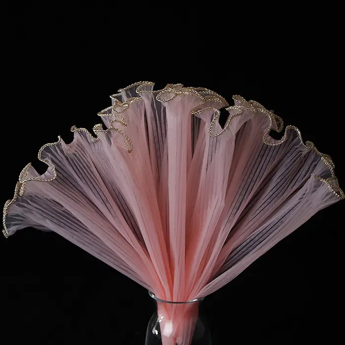 Phnom Penh Edge Wave Pearl Tulle Flower Wrapping Net Floral Bouquet Inner Lining Material Gift Box DIY Sewing Supplies Craft Pa