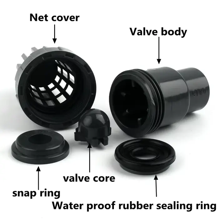 I.D 20 ~ 200mm vanne de fond UPVC avec pompe à eau de contrôle sortie d'entrée d'eau filtre UPVC Aqu