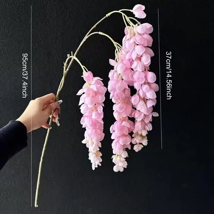 Guirlandes de fleurs de glycine à 100 brins, décorations suspendues tissées simulées pour mariage, t