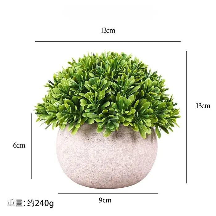 Plantes vertes artificielles, Pot de fleur, modèle d'herbe, Simulation de fausses plantes en Pot, co