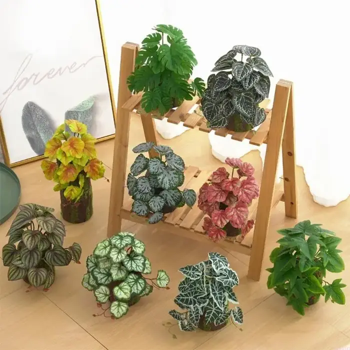 Terrarium Plantes artificielles pour les amphibiens reptiles pour le réservoir réaliste tropicale