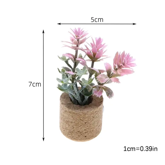 Maison de poupée 1:12, Simulation de plante florale en pot, modèle de maison de poupée, plantes vert