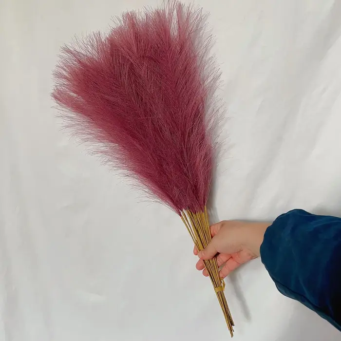 Fleurs artificielles de roseau moelleuses pour la décoration de vase d'hôtel, bouquet de mariage Boh