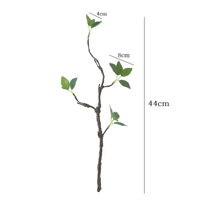 Plantes vertes artificielles de 44CM, Branches flétries, décorations pour la maison, feuilles vertes