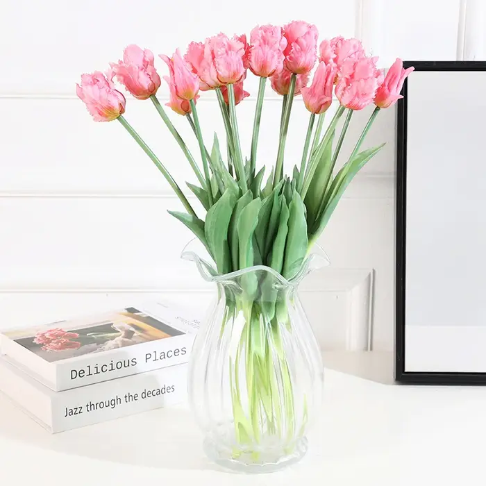 Bouquet de Fleurs Artificielles en Silicone pour Décoration de Maison