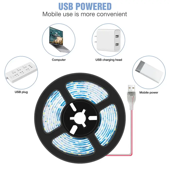 Bande lumineuse LED pour la culture des plantes, spectre complet, lampe de culture USB 5V pour semis, culture hydroponique intérieure, éclairage pour plantes succulentes en pot.