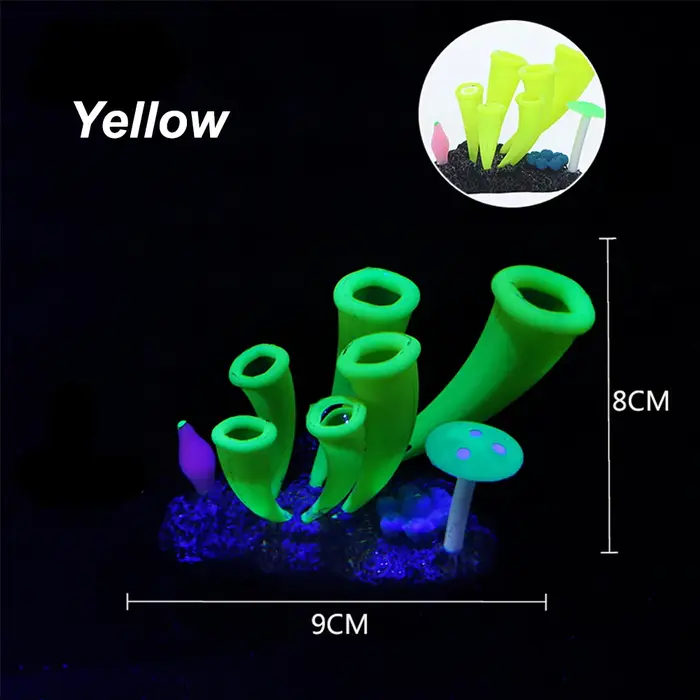 Fausse plante sous-marine en gel de pton pour la décoration d'aquarium, simulation de sites artificiels, ornement de poisson précieux