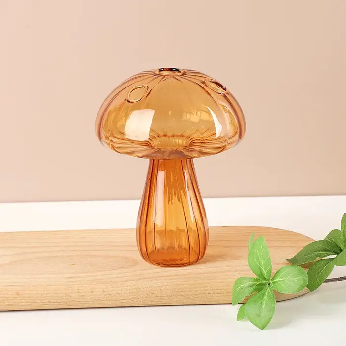 Vase à fleurs en verre champignon, bouteille de fleurs, pour décoration, Pot de plantes, Terrarium h