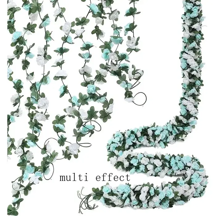 250 CM de fleurs artificielles en rose pour la décoration de mariage, de la maison, de la salle, du 