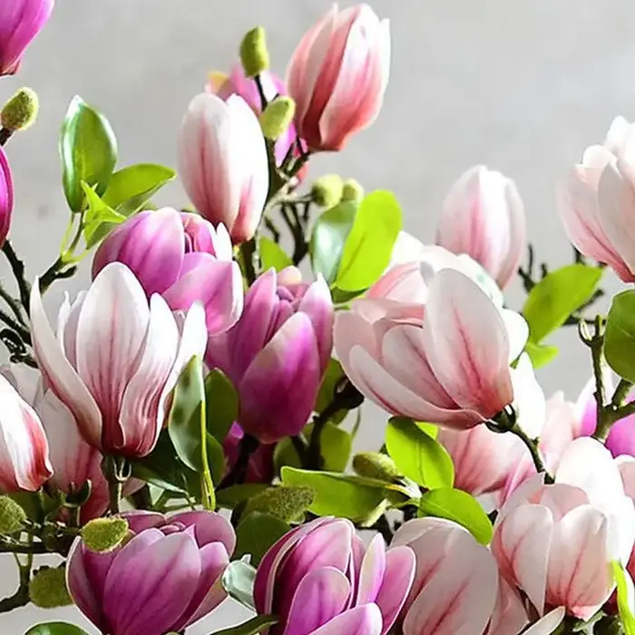 Bouquet de magnolia artificielle en soie