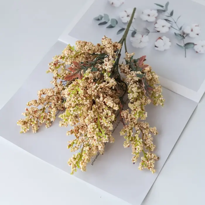 Bouquet de Fleurs Artificielles en Mousse Jaune