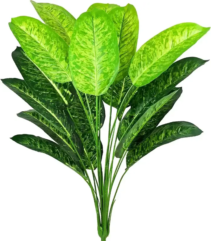 Plantes artificielles feuilles d'arbre Ficus avec tiges, 29 "de haut, faux oiseau du paradis, imitat