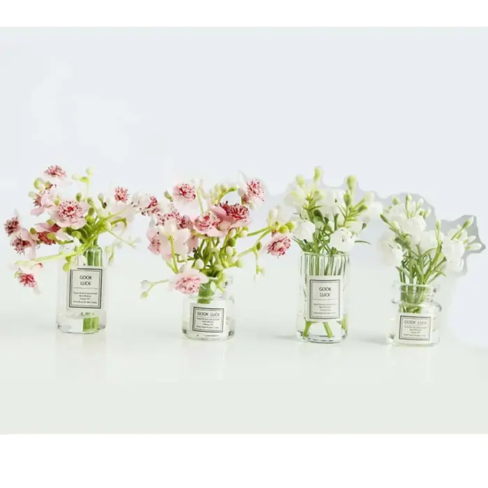 Pot d'arrangement Vase de fleurs séchées 1:12 maison de poupée Miniature Simulation plantes en Pot accessoires