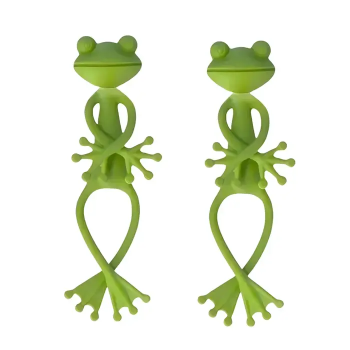 Clip de fixation créatif pour plantes grimpantes en forme de grenouille verte