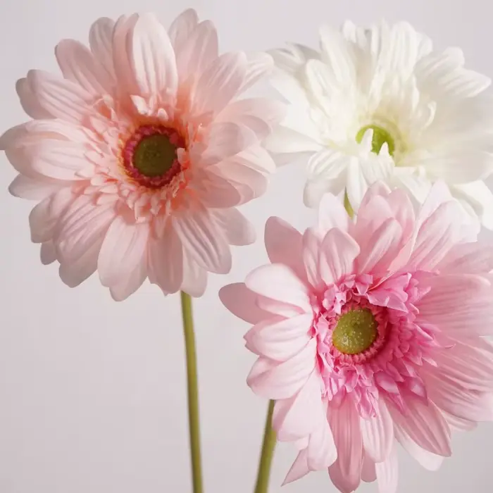 Gerbera-Fleurs Artificielles Hydratantes au Toucher Réel