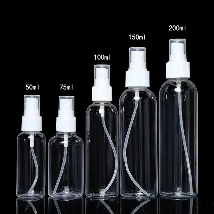 Flacon pulvérisateur Portable en plastique transparent
