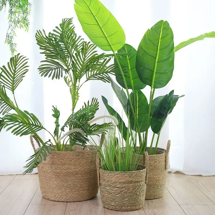 Panier de jardinière en osier naturel