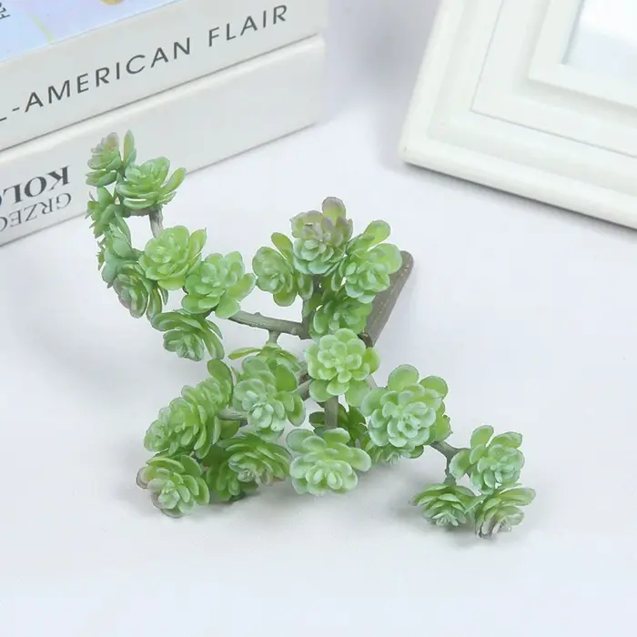 Succulentes artificielles à double face floquée