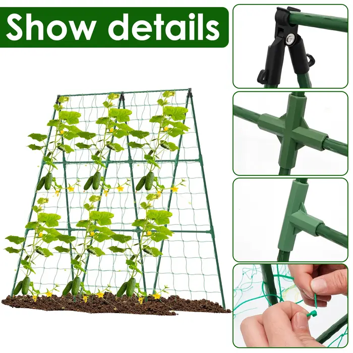 Treillis de jardin en forme de A pour concombres