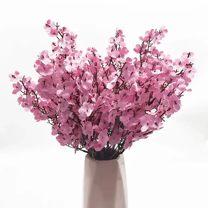 Fleurs artificielles gypsophile en soie rose