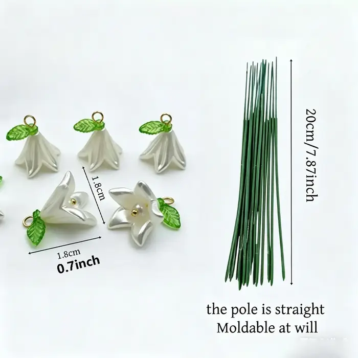 Ensemble de 10 pièces de décoration de jardin et kit de plantation imitation lys de la vallée