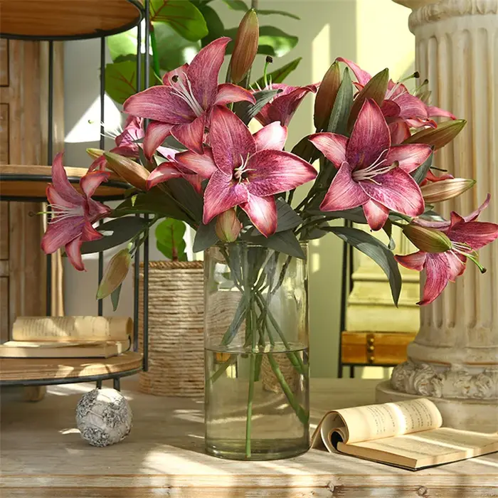Bouquets de fleurs artificielles en soie vintage