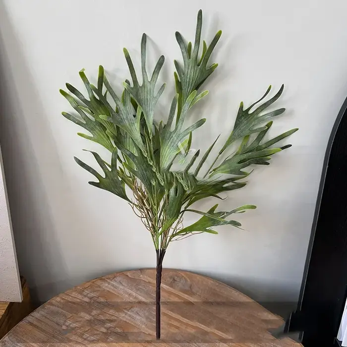 Plante artificielle réaliste, feuille de bois de cerf, pour maison, bureau, hôtel, Vase de bureau, d