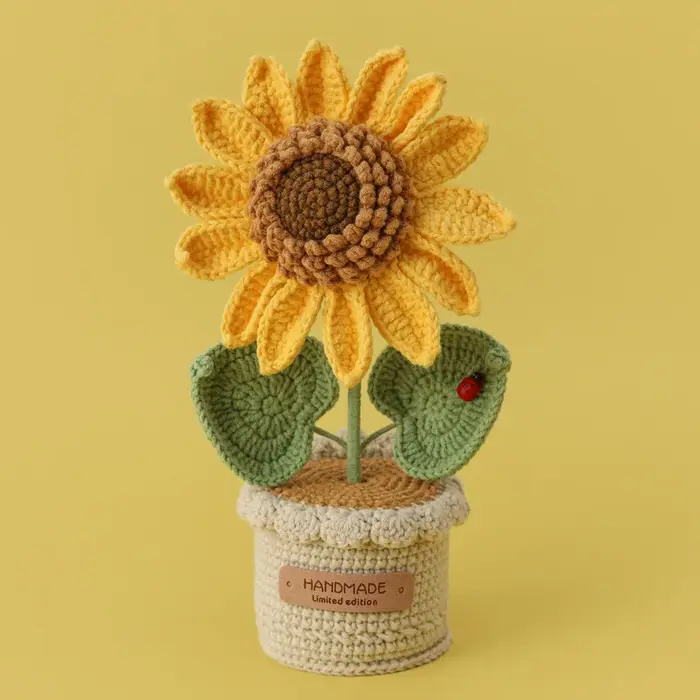 Grand fil de tournesol tissé créatif