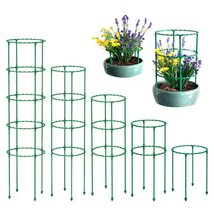 Support de vigne grimpante pour plantes en pot, cadre de Support en acier revêtu de plastique pour f