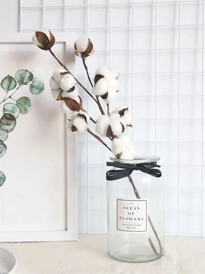 Fleurs artificielles en coton séché