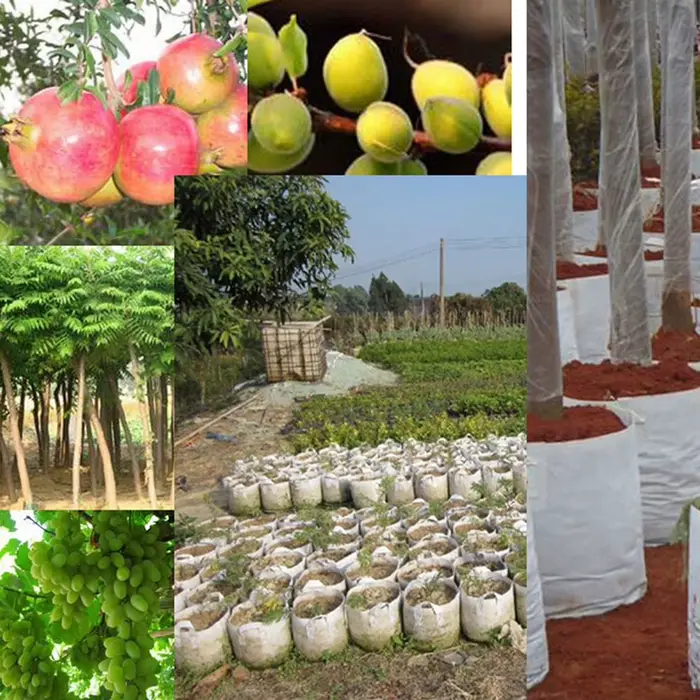 Pots ronds en tissu, sacs de culture