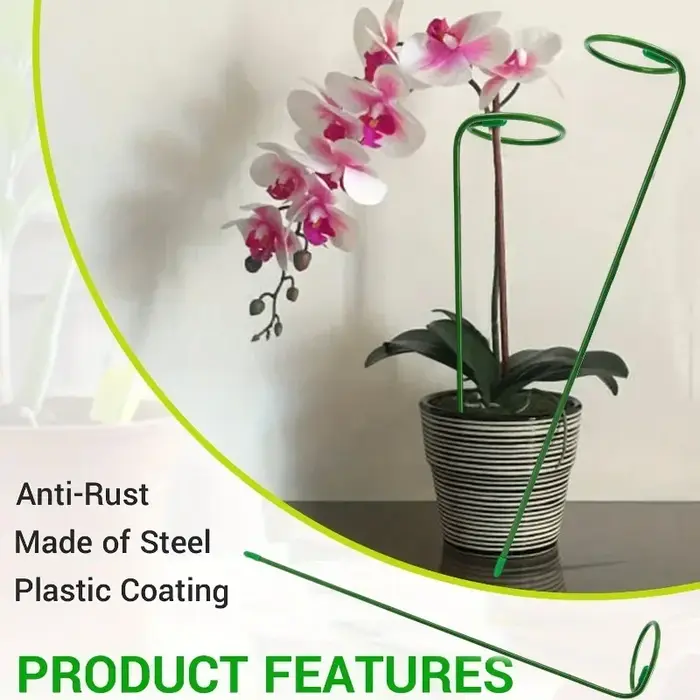 Tiges de Support de plantes métalliques 35/45/55cm