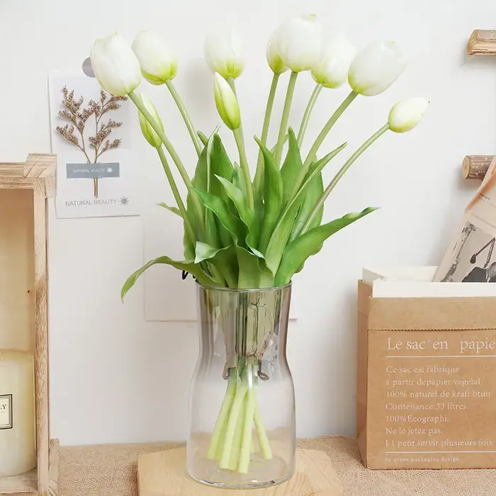 Bouquet de tulipes à cinq têtes en Silicone