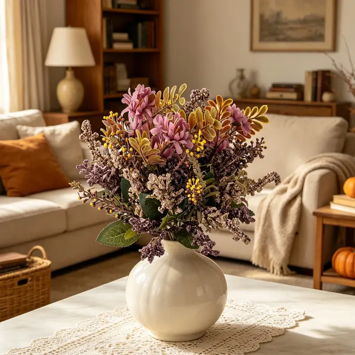 Fleurs artificielles Plantes Chrysanthème Bulle Herbe Bricolage Festival Maison En Plein Air Jardin Cour Automne Decora Mariage Bouquet De Mariée