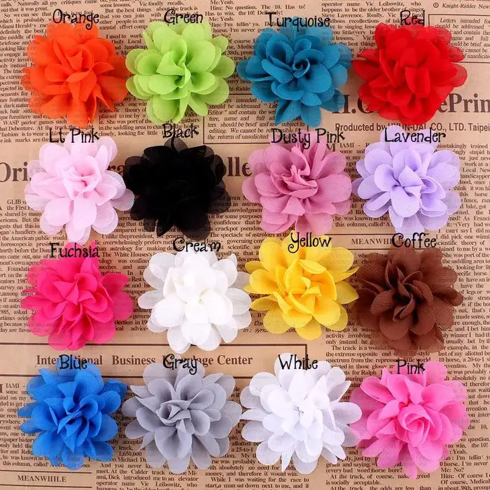Fleurs artificielles en mousseline de soie