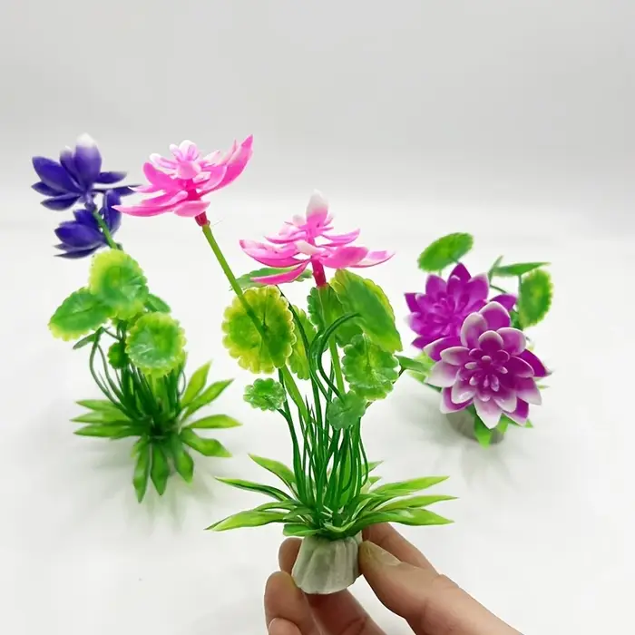 Plantes aquatiques artificielles décoratives pour aquarium