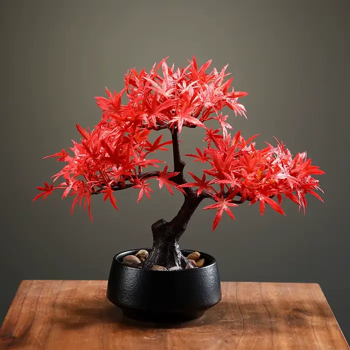 Pot de Bonsaï Artificiel en Érable Rouge